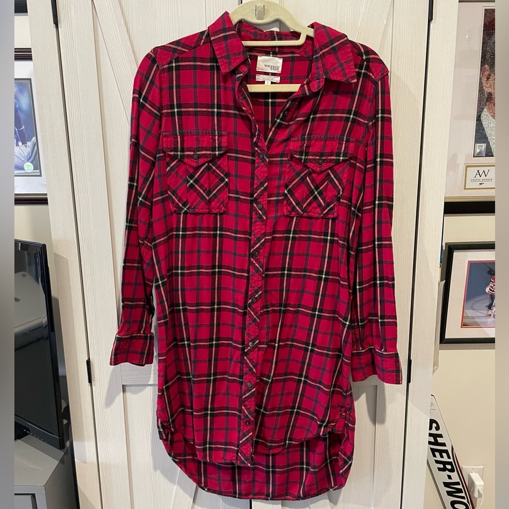 Aritzia plaid flannel dress